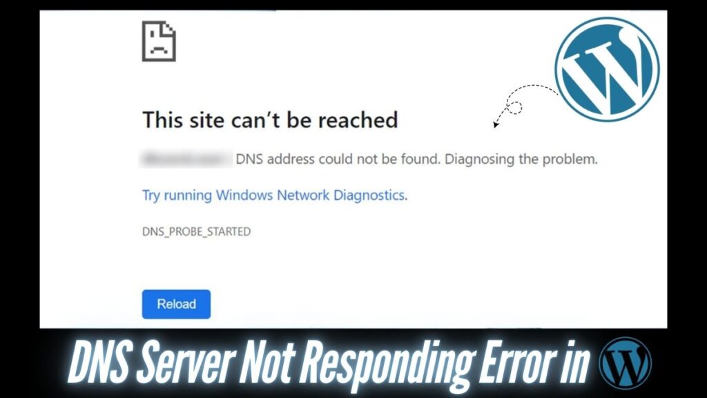 DNS Server Not Responding Error in WordPress